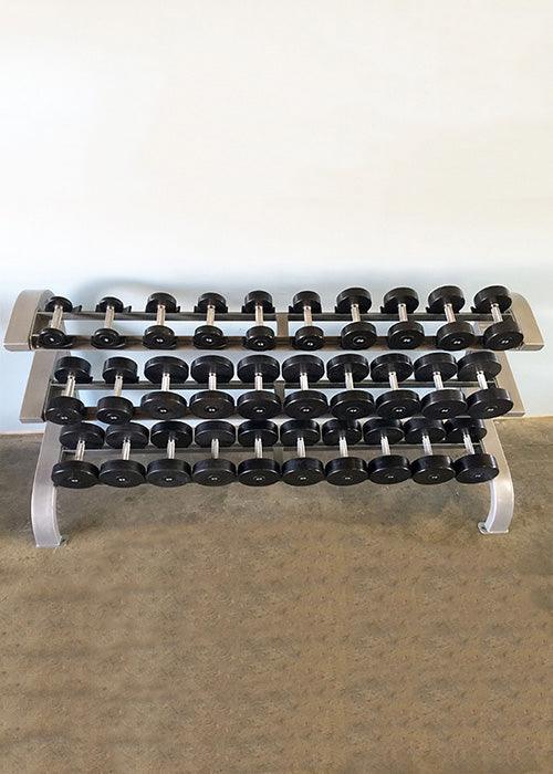 Three Tier 15 Pairs Dumbbell Rack - Muscle D Fitness - Commercial Grade 3 Tier Dummbbell Rack