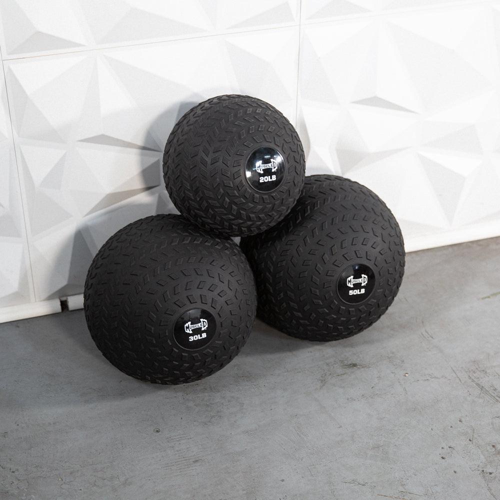Muscle D Slam Ball - Muscle D Fitness - Tire Track Design - Thick Outer Shell