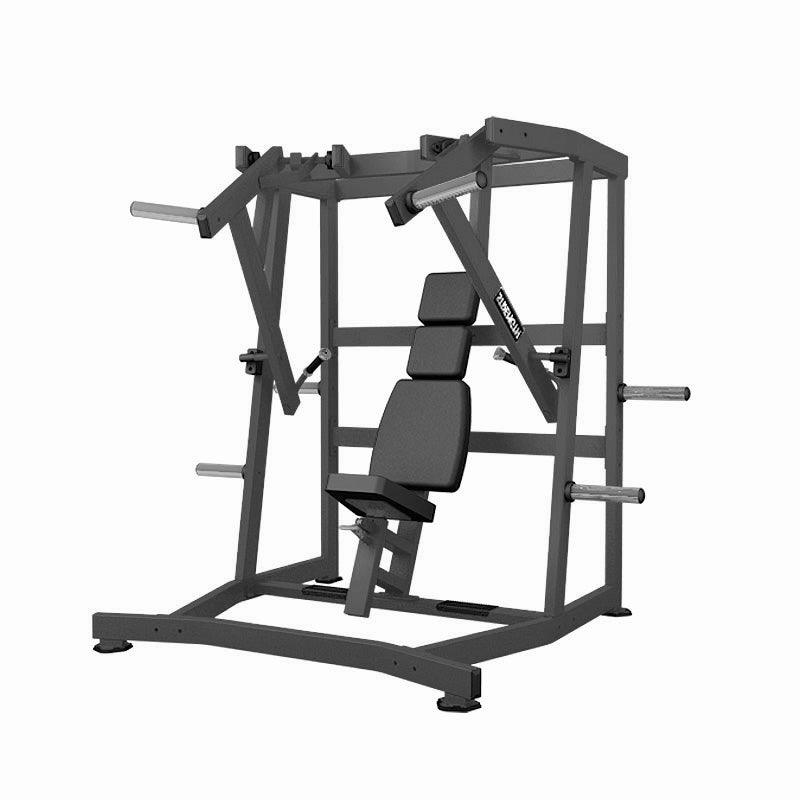 Excel Iso-Lateral Wide Chest Press - Muscle D Fitness - Gas Shock Assisted Seat Adjustment - Plate Storage Pegs