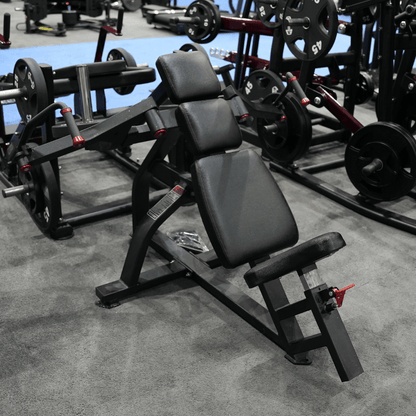 Excel Leverage Incline Pec Fly - Muscle D Fitness - Plate Loaded Chest - Piston Assisted Seat Adjustment