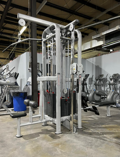 4 Stack Megatron Standard Jungle Gym - 2 Colors - Muscle D Fitness - Low Row, Lat Pulldown, Single Handle Hi/low Pulley, Double Hi/Low Pulley