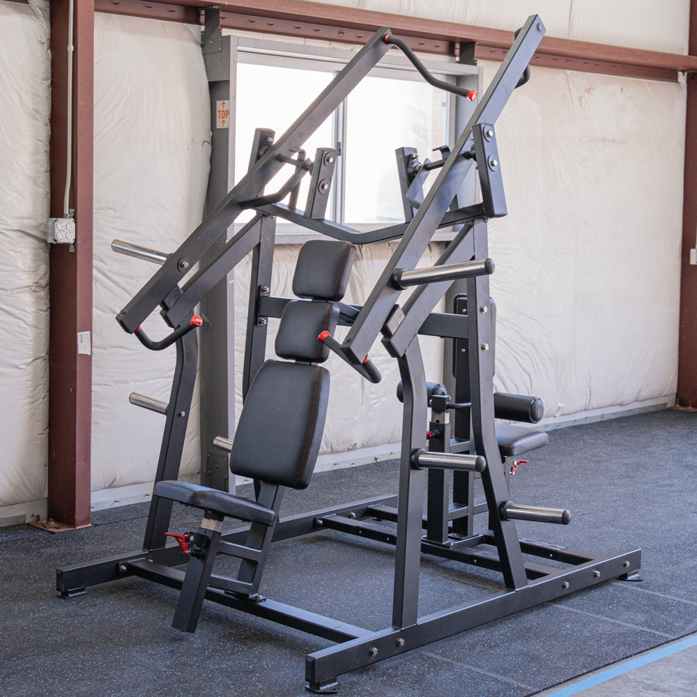 Excel Iso-Lateral Chest/Back Combo - Muscle D Fitness - Plate Loaded - Gas Shock Assisted Seat Adjustment