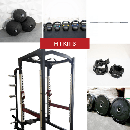 Power Cage Complete Weight Set - Muscle D Fitness - Commercial Squat Rack - Functional Pull-Up Bar - 10 Weight Storage Pegs - Power Rack