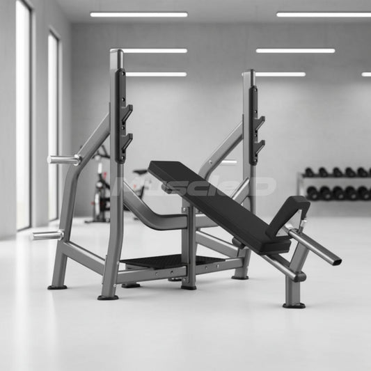 Incline Bench - Olympic - Muscle D Fitness - 11 Gauge Steel - Commercial Upholstery