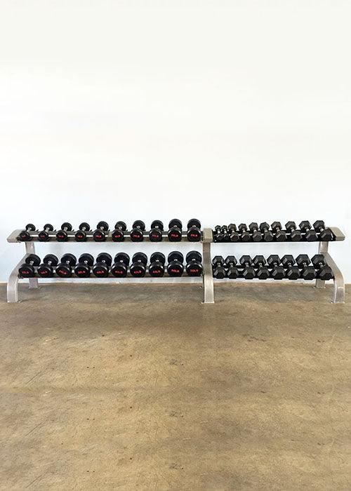 Three Tier 12 Pairs Dumbbell Rack - Muscle D Fitness - Commercial Grade 3 Tier Dummbbell Rack