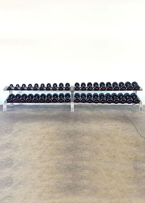 Three Tier 9 Pairs Dumbbell Rack - Muscle D Fitness -  Commercial Grade 3 Tier Dummbbell Rack