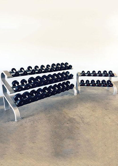 Three Tier 9 Pairs Dumbbell Rack - Muscle D Fitness -  Commercial Grade 3 Tier Dummbbell Rack