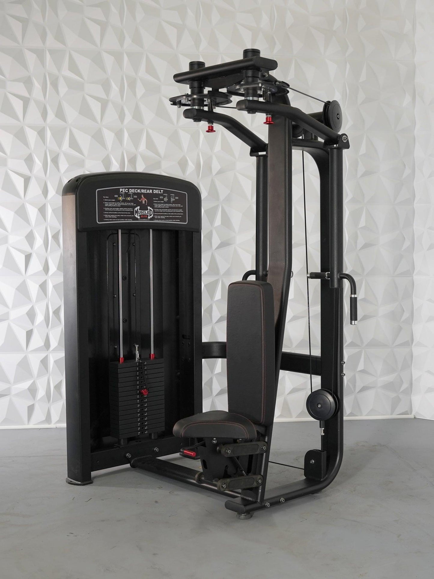 Elite Selectorized Pec Deck/Rear Delt - Muscle D Fitness - Commercial - Adjustable Seat - Pin Selectorized  Chest / Back Combo