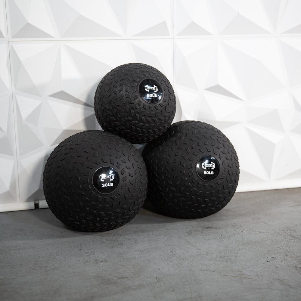 Muscle D Slam Ball - Muscle D Fitness - Tire Track Design - Thick Outer Shell