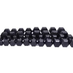 Rubber Hex Dumbbells 55-100 Lb set